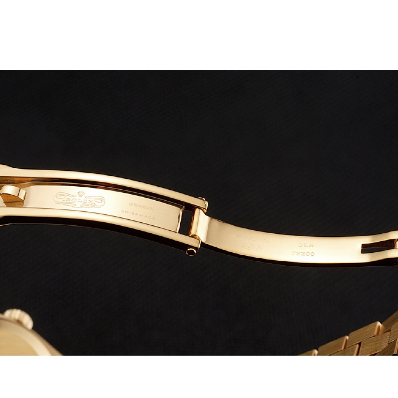 Aaa replica watch Dial Swiss Champagne Diamond 1454095 Rolex Bracelet Gold Lady-Datejust Bezel 0711